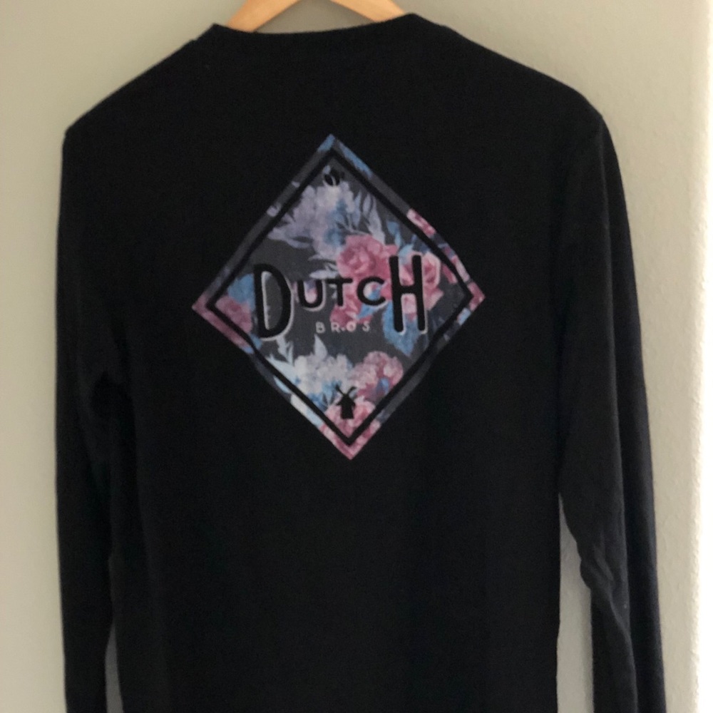100% Cotton Black Dutch Bros Long Sleeve